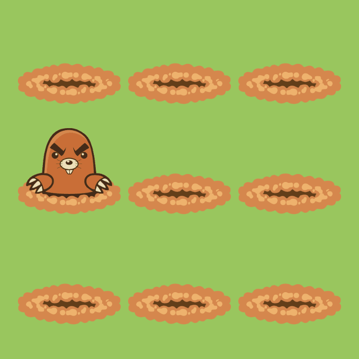 Le jeu Taupes projeté sur la cible