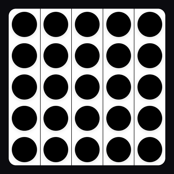 Le jeu Puissance 4 projeté sur la cible
